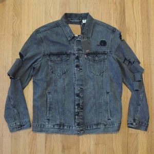 Levis Premium Denim Jacket Distressed Big E NEW